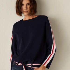 MARELLA Marella‎ Sport 'Pescara' Blue Drawstring Pullover Top Size XL